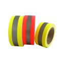 Hi Vis Yellow reflective reflector Sewing Fabric Tape For Firefighter